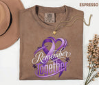Comfort Colors Alzheimer Awareness Shirt Remember Together Purple Ribbon Heart Tee Dementia Support Gift Caregiver Awareness Shirt