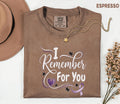 Comfort Colors Alzheimer Awareness Shirt I Remember For You Purple Ribbon Heart Tee Dementia Support Caregiver Gift S...