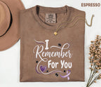 Comfort Colors Alzheimer Awareness Shirt I Remember For You Purple Ribbon Heart Tee Dementia Support Caregiver Gift S...