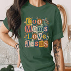 Cool Moms Love Jesus Shirt Christian Mom Tee Retro Faith Shirt Religious Mothers Day Gift Trendy Floral Christian Mama Shirt