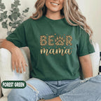 Bear Mama Leopard Print Shirt Cute Mama Bear Tee Trendy Animal Print Mom Shirt Mothers Day Gift Wild Style Women Top