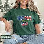 Mama Patriotic Cherry Shirt 4th of July Mom Tee American Flag Cherry Forth of July Cute USA Mama Shirt Independence Day Women Top Mothers