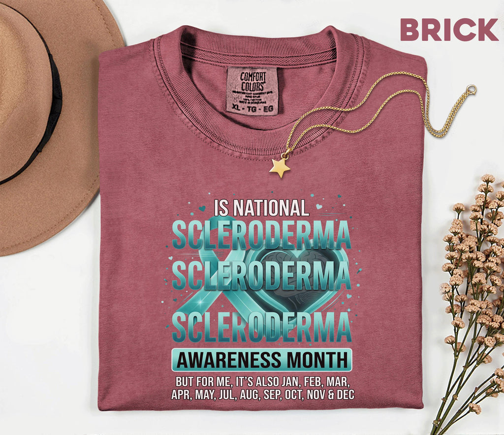 Comfort Colors Scleroderma Awareness Month Shirt Teal Ribbon Chronic Illness Support Tee Autoimmune Warrior Gift Unisex Top