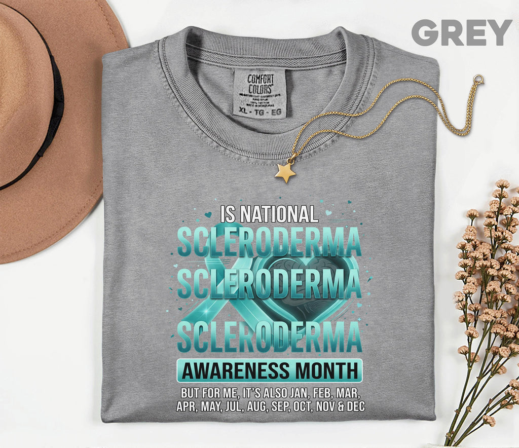 Comfort Colors Scleroderma Awareness Month Shirt Teal Ribbon Chronic Illness Support Tee Autoimmune Warrior Gift Unisex Top