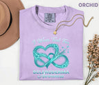 Comfort Colors Scleroderma Awareness Shirt I Wear Teal For Love Infinity Heart Ribbon Tee Chronic Illness Support Gift Top