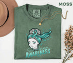 Comfort Colors Scleroderma Awareness Shirt Teal Ribbon Woman Graphic Tee Chronic Illness Support Gift Autoimmune Warrior Unisex Top
