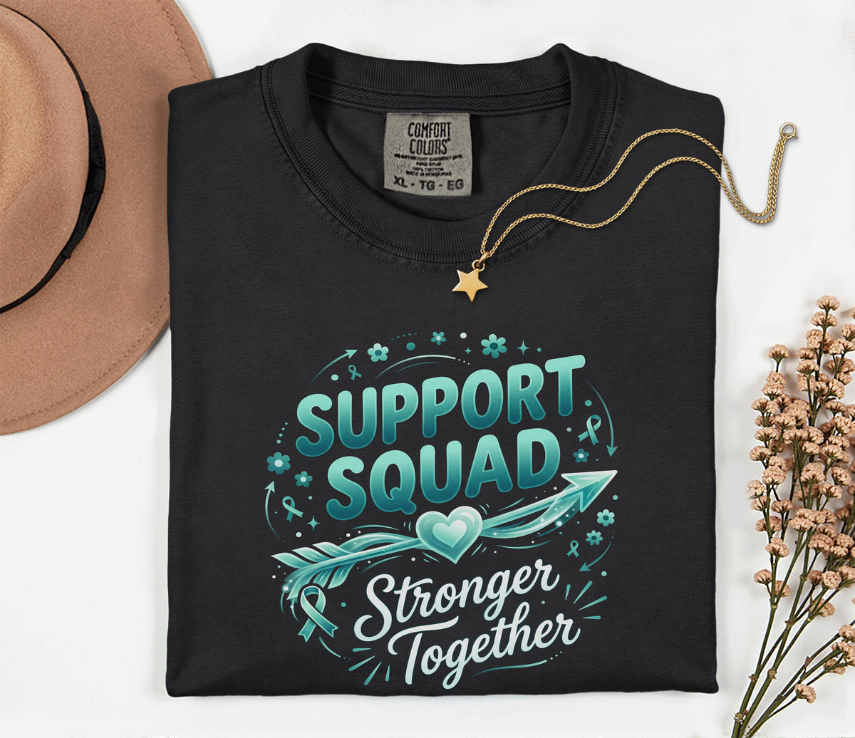 Comfort Colors Scleroderma Awareness Shirt Support Squad Stronger Together Teal Ribbon Tee Chronic Illness Support Gift Unisex Top