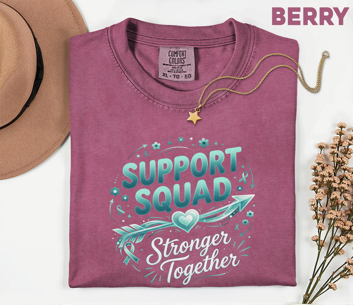 Comfort Colors Scleroderma Awareness Shirt Support Squad Stronger Together Teal Ribbon Tee Chronic Illness Support Gift Unisex Top