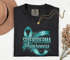 Comfort Colors Scleroderma Awareness Shirt Teal Ribbon Awareness Tee Chronic Illness Support Gift Autoimmune Warrior Unisex Top