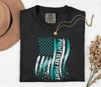 Comfort Colors Scleroderma Awareness Shirt Fight Is My Fight American Flag Teal Ribbon Tee Chronic Illness Support Patriotic Gift