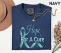 Comfort Colors Scleroderma Awareness Shirt Hope For A Cure Teal Ribbon Tee Chronic Illness Support Gift Unisex Top