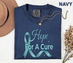 Comfort Colors Scleroderma Awareness Shirt Hope For A Cure Teal Ribbon Tee Chronic Illness Support Gift Unisex Top