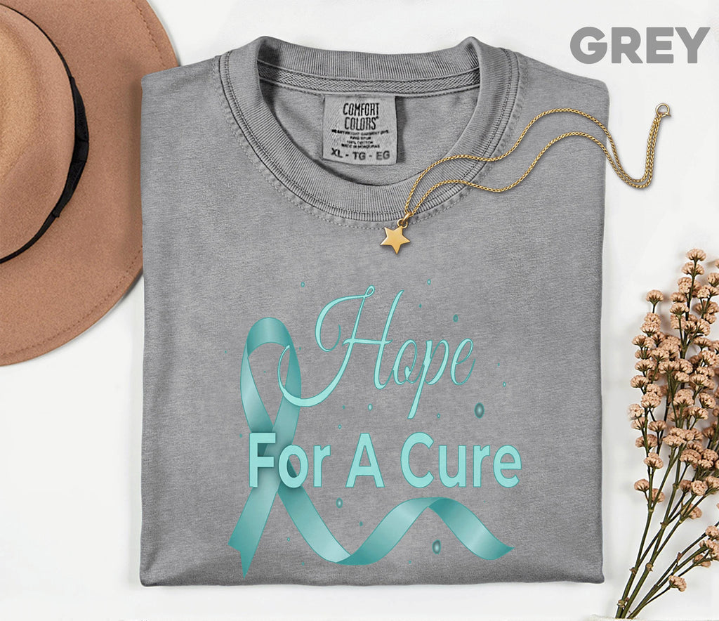 Comfort Colors Scleroderma Awareness Shirt Hope For A Cure Teal Ribbon Tee Chronic Illness Support Gift Unisex Top