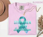 Comfort Colors Stronger Than Scleroderma Shirt Teal Ribbon Awareness Tee Chronic Illness Warrior Gift Unisex Top