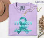 Comfort Colors Stronger Than Scleroderma Shirt Teal Ribbon Awareness Tee Chronic Illness Warrior Gift Unisex Top
