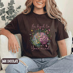 Be Kind To Your Mind Shirt Mental Health Awareness Tee Floral Brain Design Inspirational Self Care Gift Green T Shirt