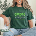Be Kind To Your Mind Shirt Mental Health Awareness Month Green Ribbon Bow Tee Inspirational Self Care Gift Unisex Gre...