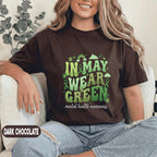 In May We Wear Green Shirt Mental Health Awareness Tee Green Ribbon Cute Typography Design Support Gift Unisex Green T Shirt