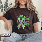 Be Kind To Your Mind Shirt Mental Health Awareness Tee Green Ribbon Watercolor Design Inspirational Kindness Quote Unisex Green T Shirt