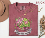 Comfort Colors® Mental Health Awareness Brain Shirt Green Ribbon Pink Green Mind Tee Butterfly Support Mental Wellness Gift Shirt