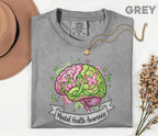 Comfort Colors® Mental Health Awareness Brain Shirt Green Ribbon Pink Green Mind Tee Butterfly Support Mental Wellness Gift Shirt