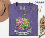 Comfort Colors® Mental Health Awareness Brain Shirt Green Ribbon Pink Green Mind Tee Butterfly Support Mental Wellness Gift Shirt
