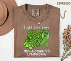 Comfort Colors® Non Hodgkins Lymphoma Support Shirt Green Ribbon Fight Love Cure Tee Cancer Awareness Gift Warrior Support Shirt