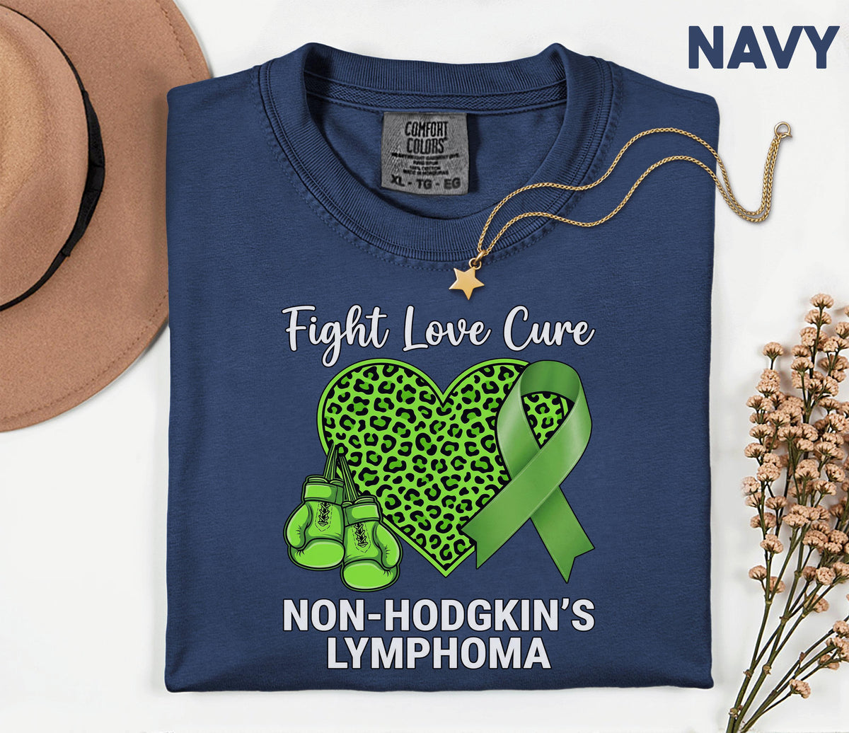 Comfort Colors® Non Hodgkins Lymphoma Support Shirt Green Ribbon Fight Love Cure Tee Cancer Awareness Gift Warrior Support Shirt