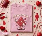 Please Donate Blood Shirt Cute Blood Drop Cartoon Tee World Blood Donor Day Gift Funny Donor Shirt Medical Awareness T-Shirt