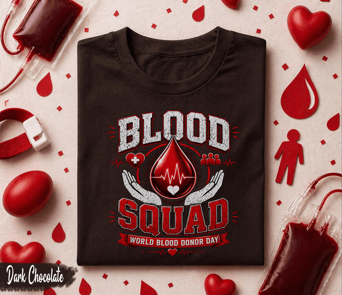 Blood Squad Shirt, World Blood Donor Day T Shirt, Blood Donation Awareness Tee, Medical Hero Gift, Nurse Doctor Shirt, Save Lives Apparel
