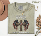 Comfort Colors® Stand For The Flag Kneel For The Cross Shirt Patriotic Christian Tee USA Faith Shirt American Religious Fourth of July 4th