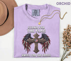 Comfort Colors® Stand For The Flag Kneel For The Cross Shirt Patriotic Christian Tee USA Faith Shirt American Religious Fourth of July 4th