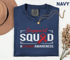 Support Squad Stroke Awareness Shirt, Comfort Colors Stroke Awareness Tee, Team Red Ribbon Caregiver Gift, Medical Support Unisex T-Shirt