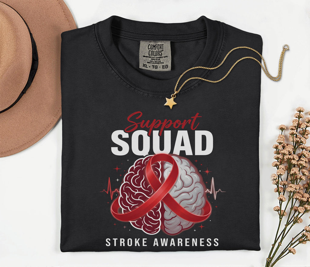 Support Squad Stroke Awareness Shirt, Comfort Colors Stroke Awareness Tee