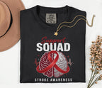 Support Squad Stroke Awareness Shirt, Comfort Colors Stroke Awareness Tee