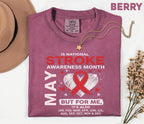Comfort Colors Stroke Awareness Month Shirt, National Stroke Awareness Month May Tee, Red Ribbon Support Shirt, Medical Awareness Gift