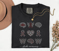Comfort Colors Stroke Awareness Shirt, Red Ribbon Brain Butterfly Tee
