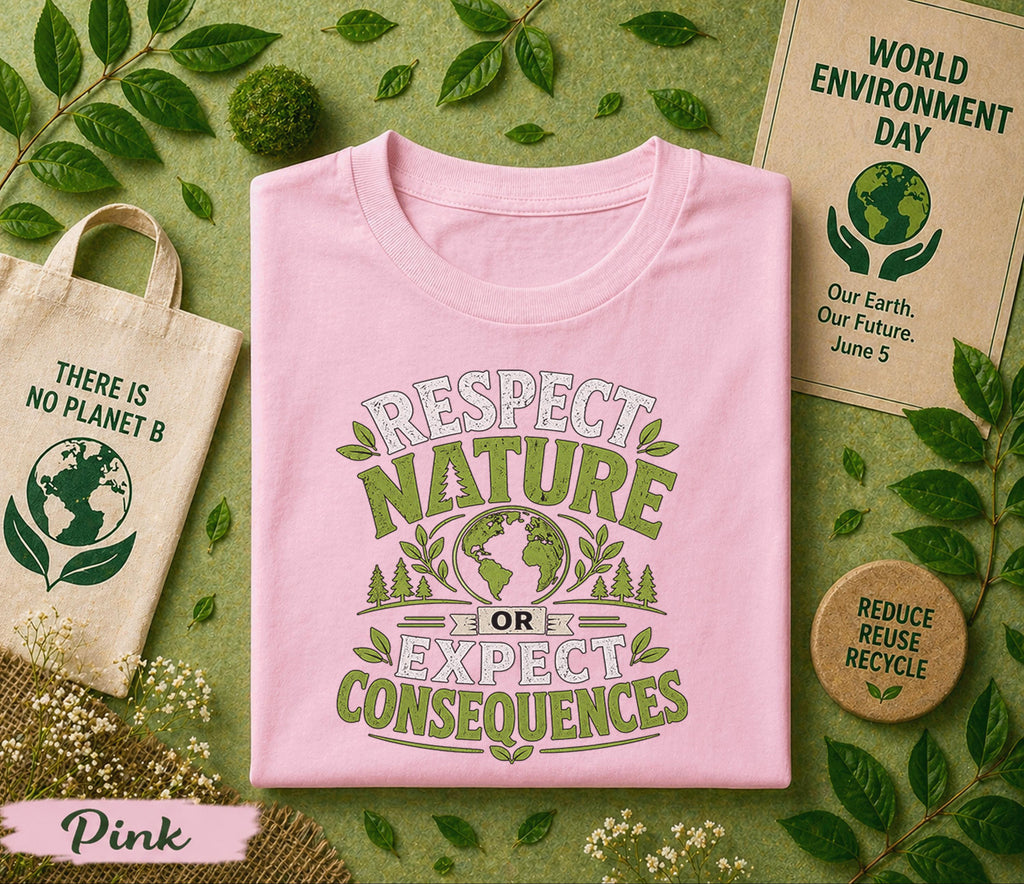 Respect Nature Shirt, World Environment Day Tee, Eco Friendly T Shirt, Save Earth Apparel, Nature Lover Gift, Sustainability Tee