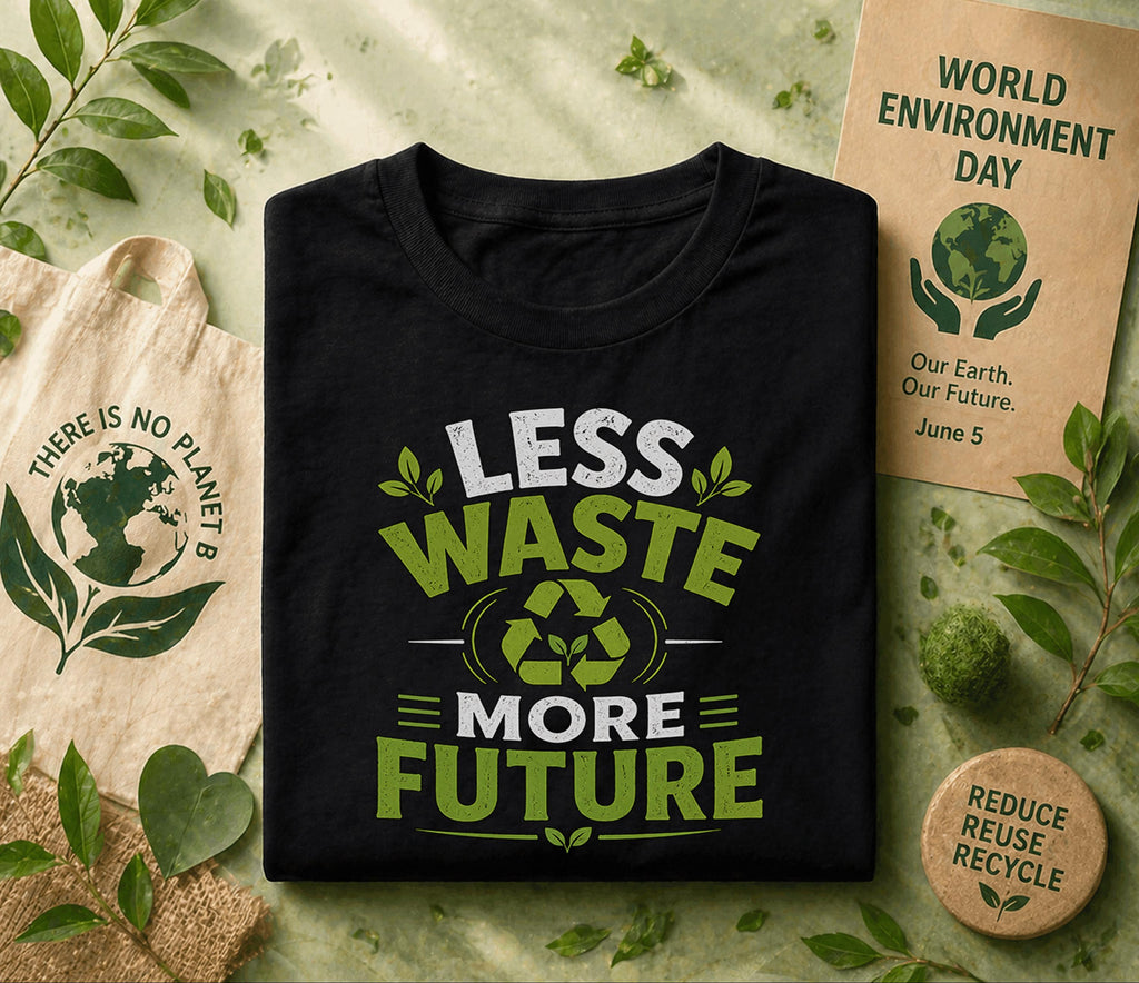 Less Waste More Future Shirt, World Environment Day Tee, Eco Friendly T Shirt, Sustainability Tee, Save Earth Recycle Gift
