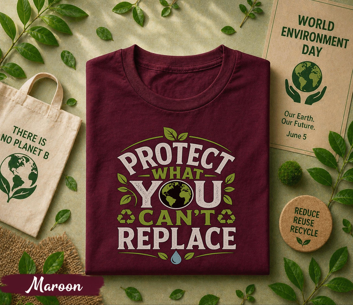 Protect What You Can’t Replace Shirt, World Environment Day Tee, Eco Friendly T Shirt, Save Earth Tee, Sustainability Gift