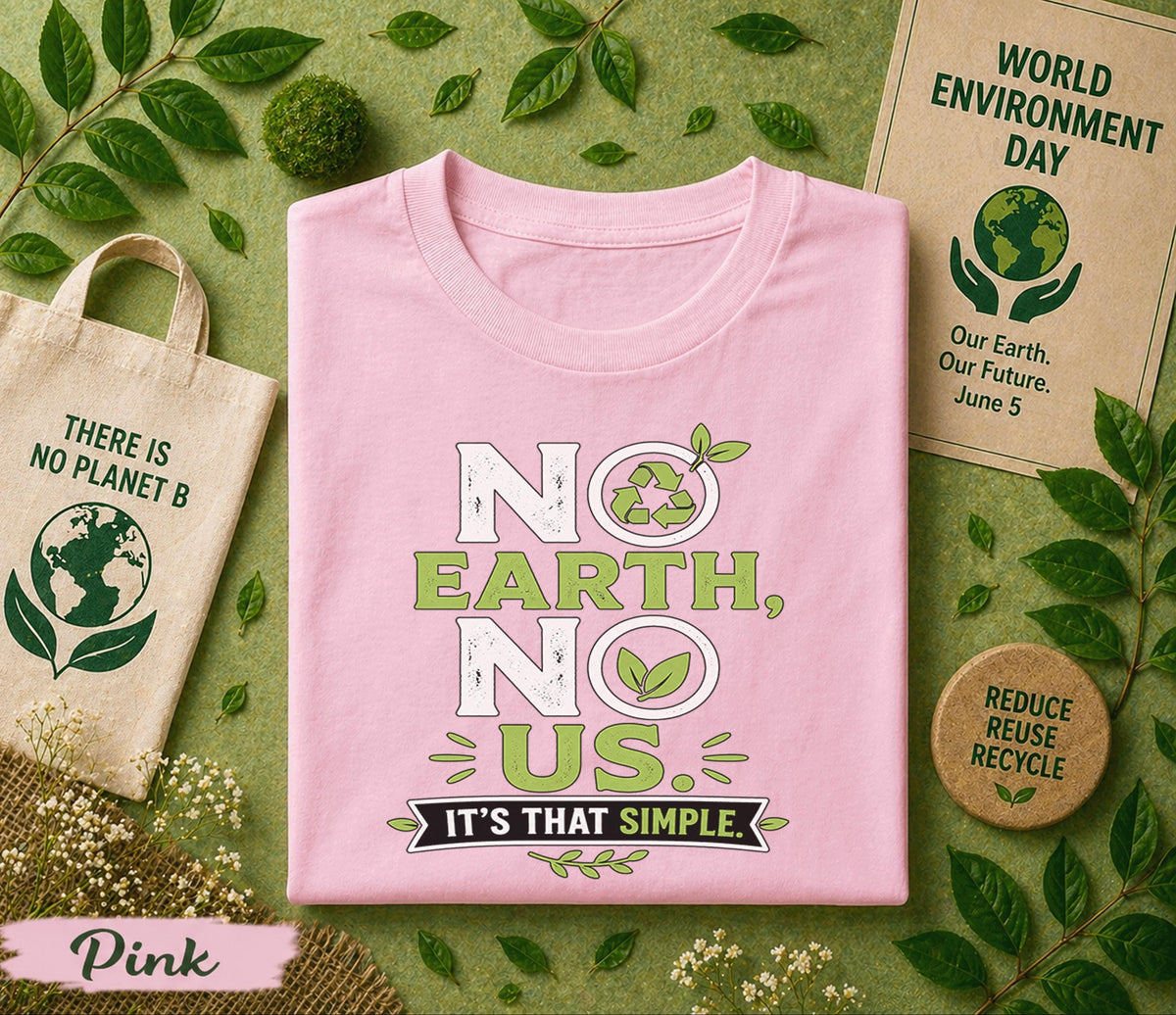 No Earth No Us It’s That Simple Shirt, World Environment Day Tee, Eco Friendly T Shirt, Save Planet Tee, Sustainability Gift