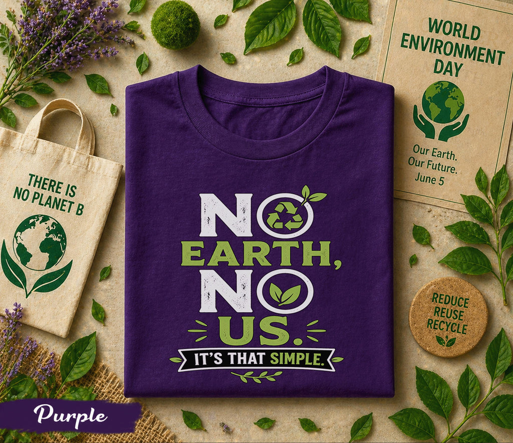 No Earth No Us It’s That Simple Shirt, World Environment Day Tee, Eco Friendly T Shirt, Save Planet Tee, Sustainability Gift