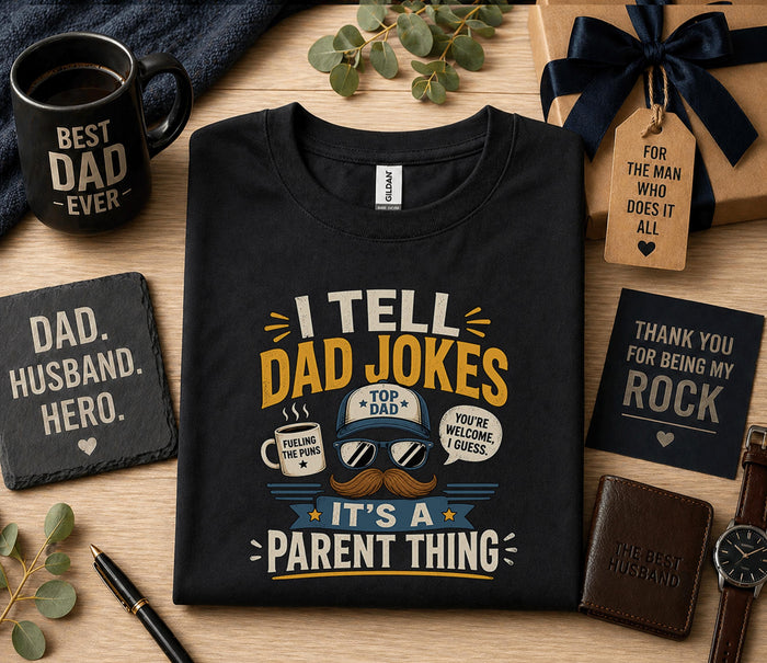 I Tell Dad Jokes Shirt Funny Fathers Day Gift Birthday Husband Tee Top Dad Humor Shirt Pun Lover Dad Retro T-shirt