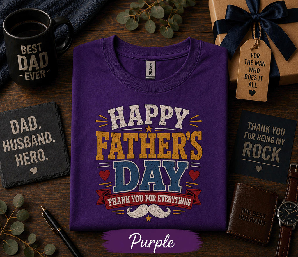 Team Group Happy Fathers Day Shirt Thank You Dad Gift Birthday Husband Tee Matching Appreciation Dad Retro Vintage Shirt from Kids Men Women