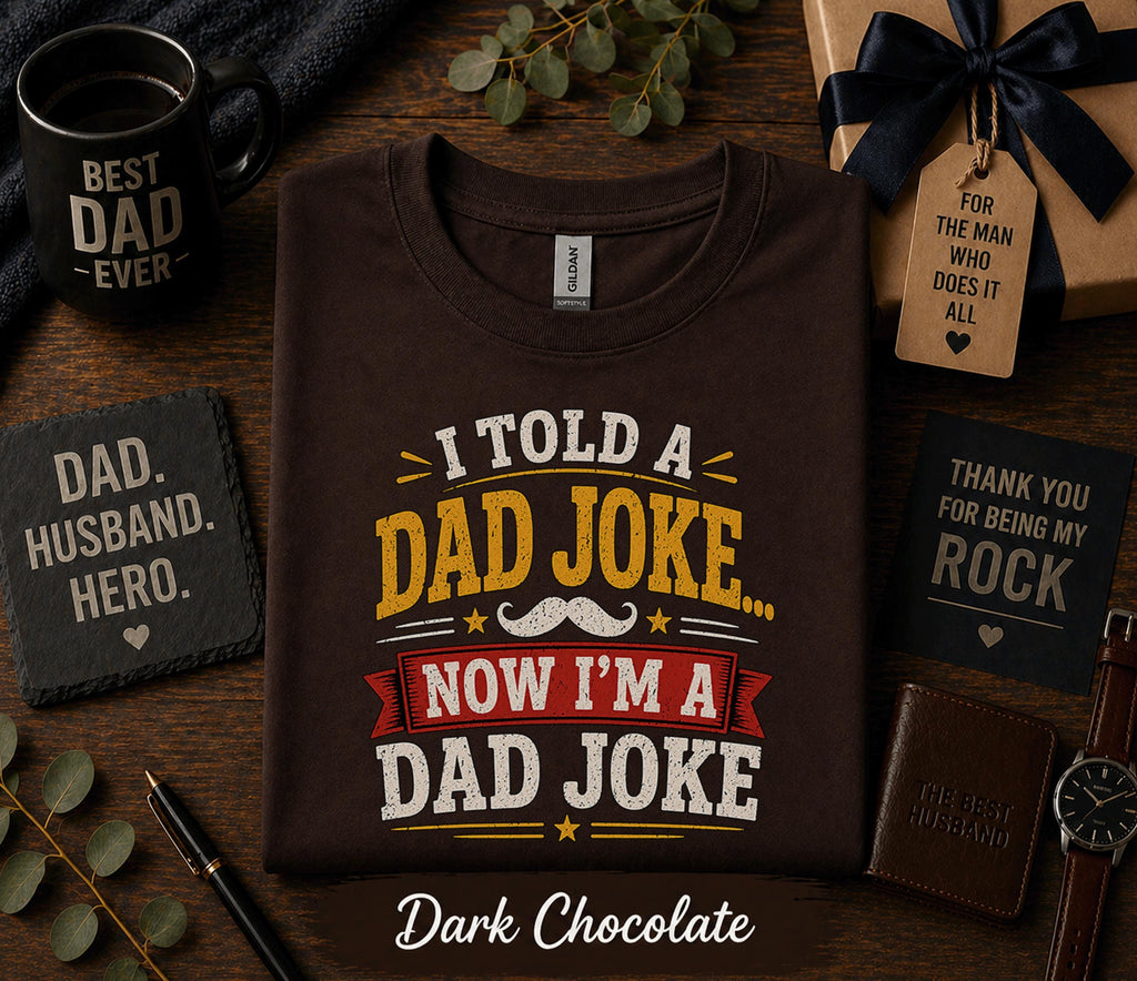I Told A Dad Joke Now Im A Dad Joke Shirt Funny Fathers Day Gift Birthday Husband Tee Sarcastic Dad Humor Retro T-shirt