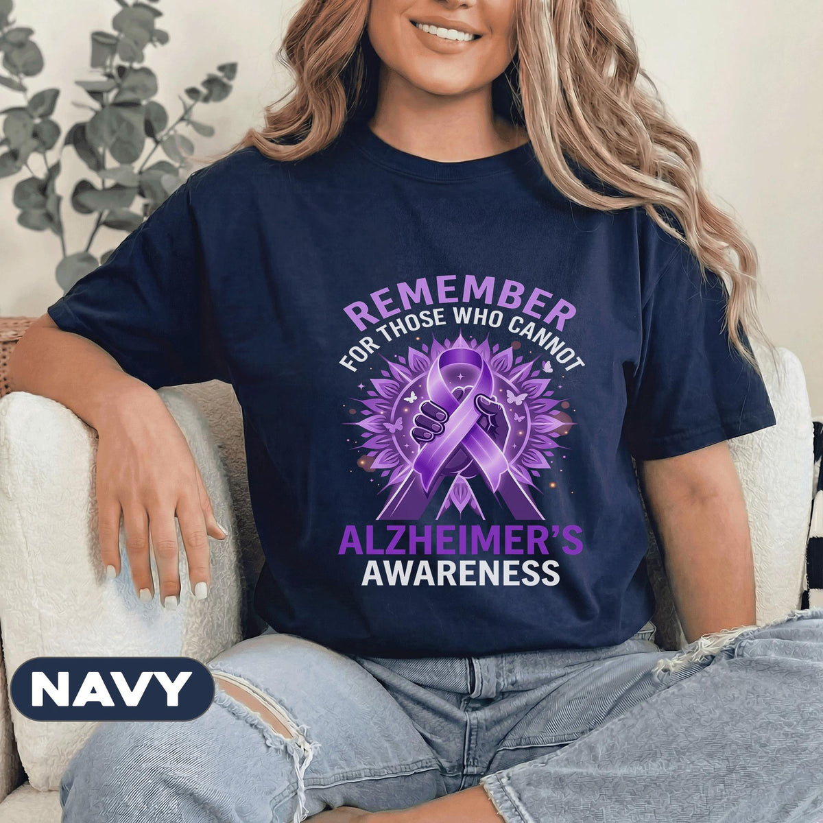 Remember For Those Who Cannot Alzheimer’s Awareness Shirt, Purple Ribbon Support Tee, Dementia Awareness Gift, Caregiver Shirt