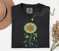 Comfort Colors PTSD Awareness Shirt, Teal Ribbon Sunflower Tee