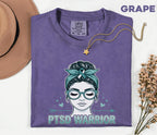 Comfort Colors® PTSD Warrior Shirt, Teal Ribbon Mental Health Awareness Tee, Trauma Survivor Gift, Strong Women Support Shirt