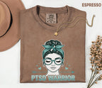 Comfort Colors® PTSD Warrior Shirt, Teal Ribbon Mental Health Awareness Tee, Trauma Survivor Gift, Strong Women Support Shirt