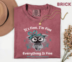 Comfort Colors® PTSD Awareness Shirt, It's Fine I'm Fine Tee, Mental Health Awareness Shirt, Teal Ribbon Trauma Survivor Gift